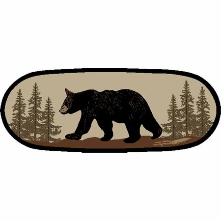 SLEEP EZ 26 x 63 in. Oval American Destination Area Rug - Bearwalk SL3072633